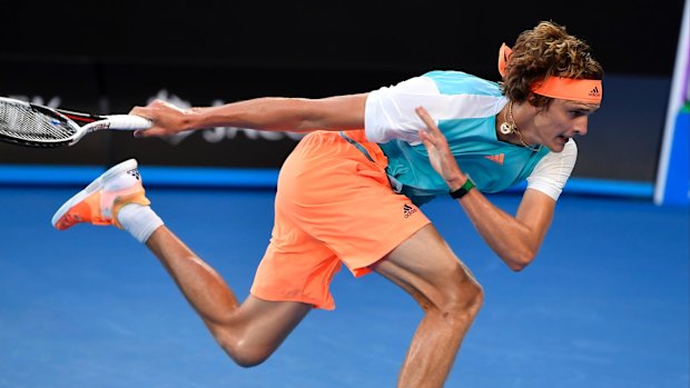 Germany's Alexander Zverev pushed to the limit.