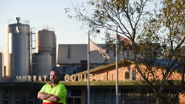 (Photo Mark Jesser/Fairfax Media) Tangambalanga, Victoria. Murray Goulburn closing their factory at Tangambalanga by August 2018. PICTURED: Employee Andrew Cameron. Mark Jesser