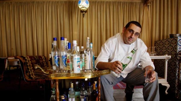 Tipple trolley ... David Tsirekas, a restaurateur, is bringing the trolley back - this time with ouzo instead of cheese.