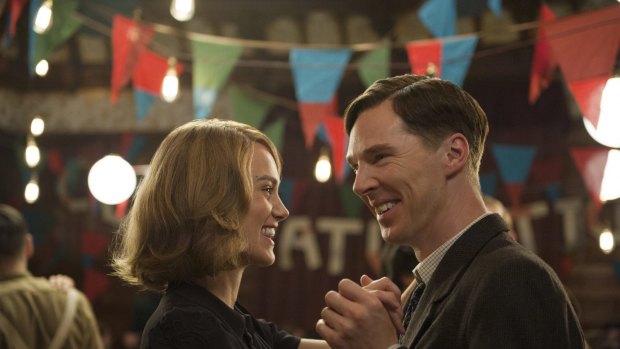 Keira Knightley and Benedict Cumberbatch as Alan Turing in The Imitation Game.