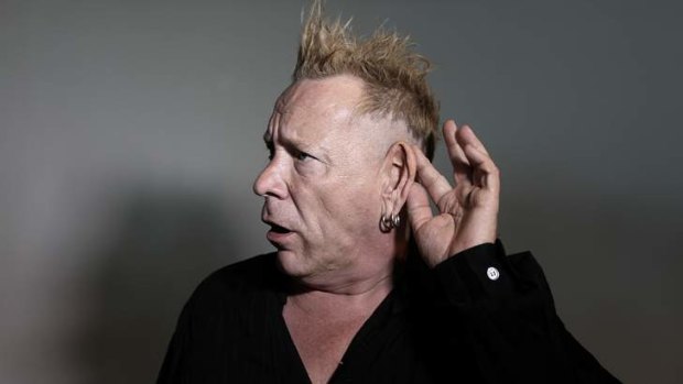 'I try so hard to be nice':  John Lydon, aka Sex Pistols punk rocker Johnny Rotten,  at Sydney Airport.