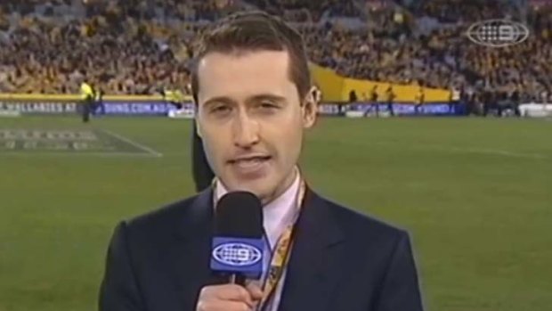 Gambling man: Tom Waterhouse comments from the sidelines.