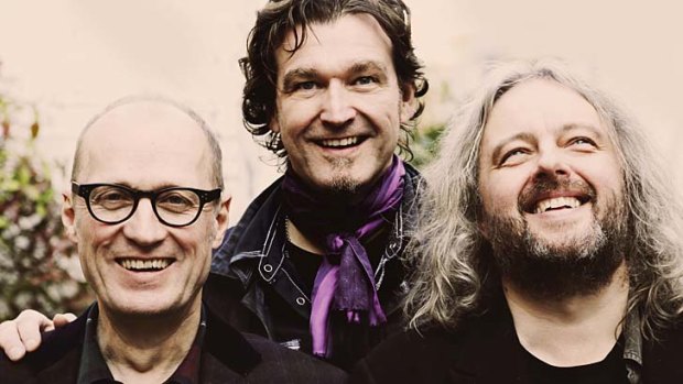 Live Ade: Edmondson (left) with members of the Bad Shepherds, who will tour Australia this month.