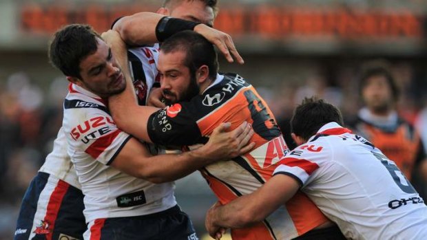 Time is now: Tigers prop Aaron Woods has ambitions to play at rep level, saying: ''If they're not your goals then what are you doing?''