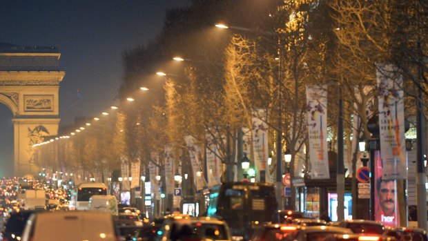 The Champs Elysee in Paris, where last year authorities took steps to reduce the smog in the city. 