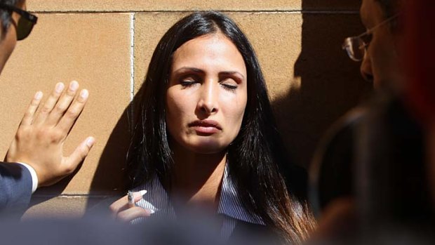 Passion and pain: Rachelle Louise outside court on Wednesday.