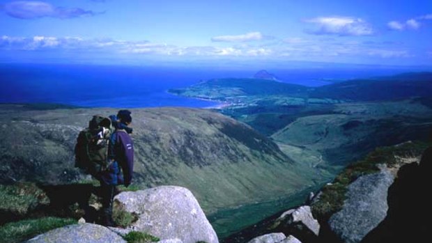 Harsh beauty ... the view from the hills of Arran.