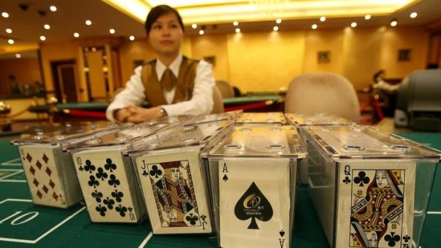 Gambling revenue in Macau plunged 23 per cent in October.
