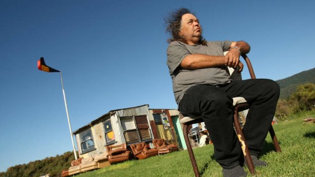 Roy "Dootch" Kennedy at the Sandon Point Tent Embassy  in 2009.