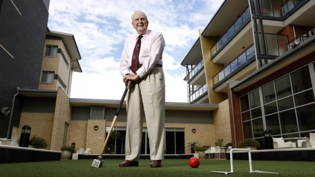 Gordon Lockwood, 90, at Goodwin House in Ainslie, he believes it is important to keep active.