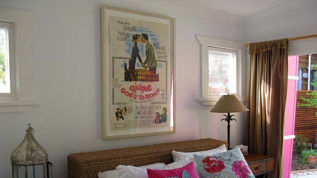 A <em>Gidget Goes to Rome</em> poster features in the main bedroom.