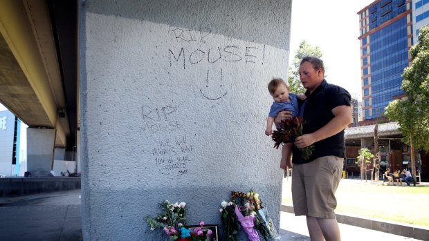 Wayne Perry's son Brad Anderson visits the place where his father was fatally stabbed.