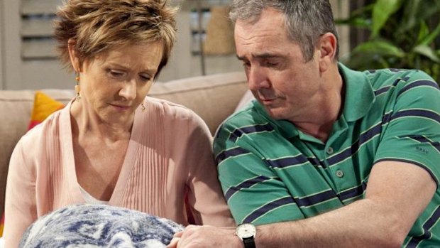 Big influence: Neighbours stars Alan Fletcher and Jackie Woodburne.