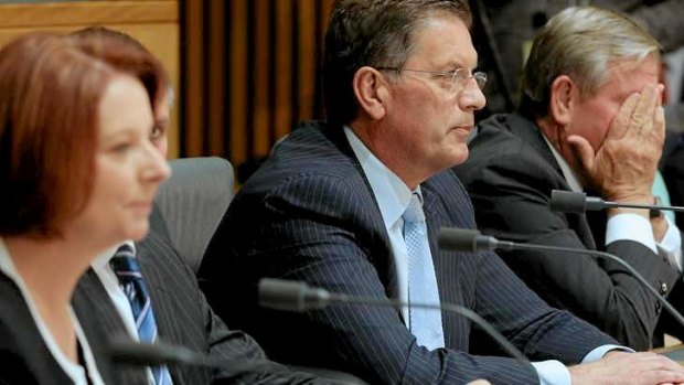 Prime Minister Julia Gillard and Victorian Premier Ted Baillieu at a December meeting of state and federal leaders.