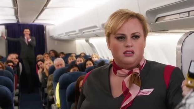 Rebel Wilson is an air steward in <i>Absolutely Fabulous: The Movie</i>.