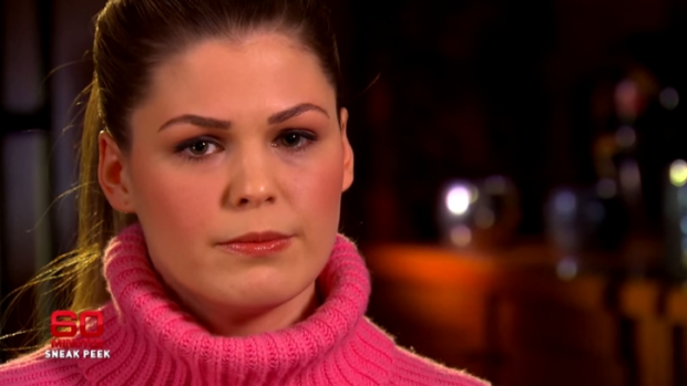 Belle Gibson during her interview with Tara Brown on <i>60 Minutes</i> on Sunday night.
