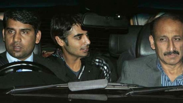Pakistan captain Salman Butt (centre) after being suspended on Friday.
