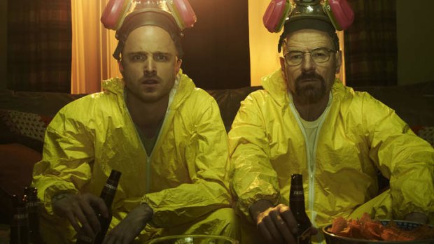 Bad characters: Jesse Pinkman and Walter White from <i>Breaking Bad</i>.