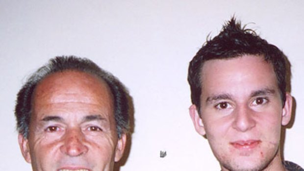 Carlo Di Risio (left) with his murdered son Alessio.