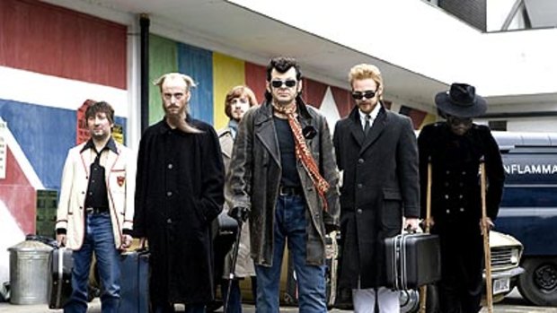The chameleon: Andy Serkis, centre, as Ian Dury in <i>Sex & Drugs & Rock & Roll</i>.