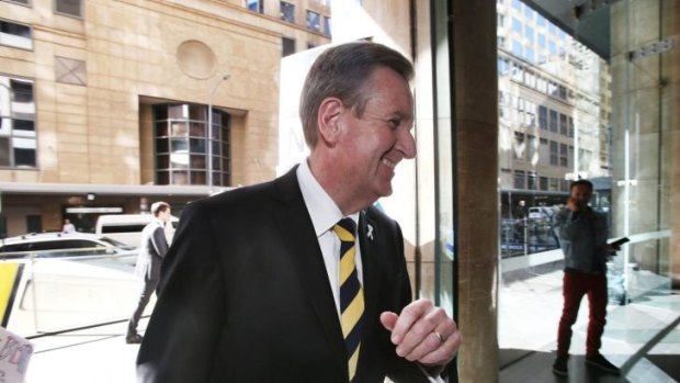 Former premier Barry O'Farrell arrives at the ICAC on Tuesday.