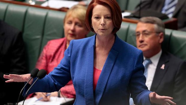 The mask fell away ... Prime Minister Julia Gillard.