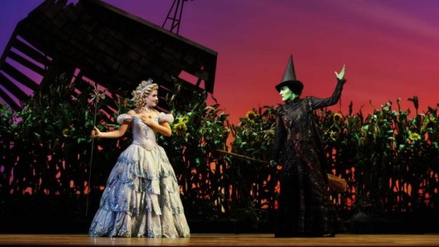 Friends for now: Lucy Durack as Glinda the good witch.