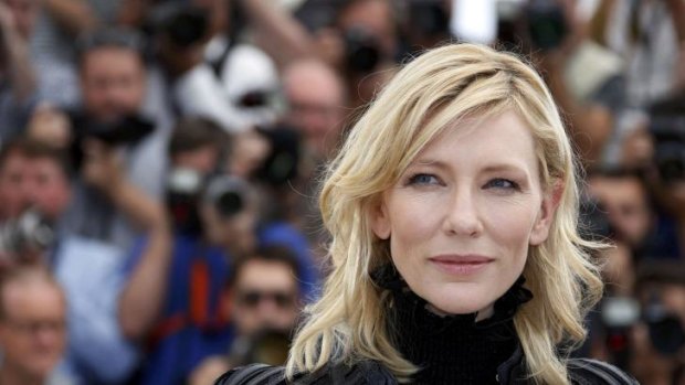 Cate Blanchett poses during a photocall for the film <i>Carol</i> at the 68th Cannes Film Festival.