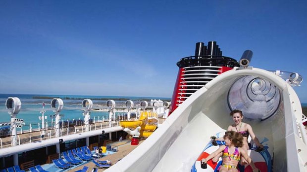 Disney Fantasy ... the AquaDuck is the first-ever shipboard water coaster.