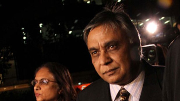 Jayant Patel and his wife Kishoree during his trial at Brisbane's Supreme Court.