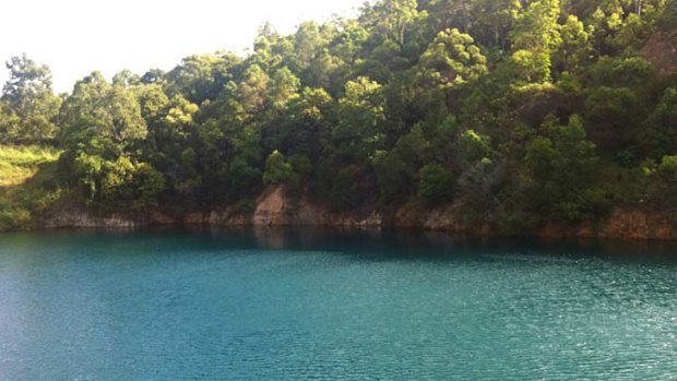 The old Boral quarry, located on private property at Mt Gravatt East, is being used by trespassers as a playground to swim, cliff dive - even parasail.