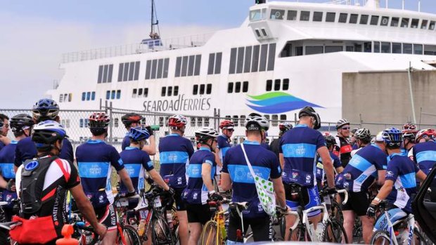 All aboard: cyclists in Melbourne's annual Around the Bay in a Day.