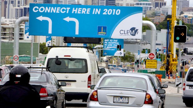 Clem 7 Tunnel construction at Gympie Road.