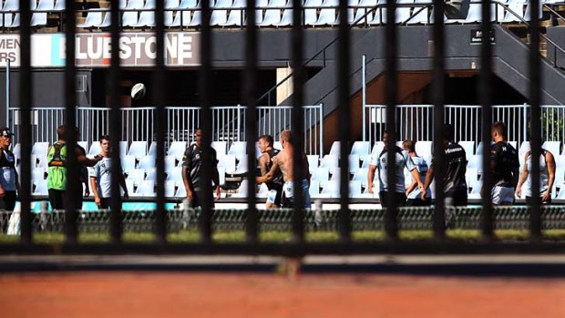 Strife ... Cronulla trained on Thursday but things got much worse for the club on Friday.