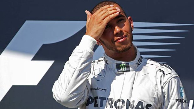 Emotional: Lewis Hamilton.