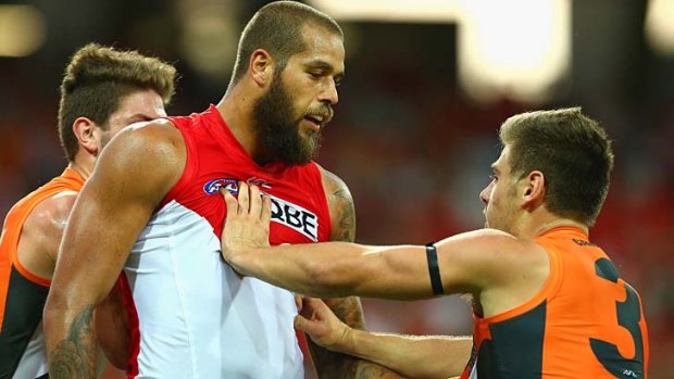 GWS pushed aside the challenge of Lance Franklin's Swans.