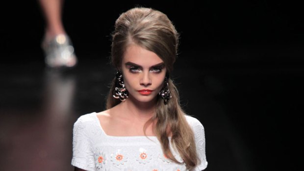 Model Cara Delevingne ... is well known in the fashion world for her full eyebrows.