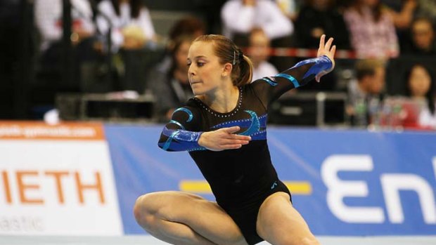 Muscular and flexible ... Australian gymnast Lauren Mitchell fits the genetic bill standing at 158 centimetres and weighing in at 49 kilograms.