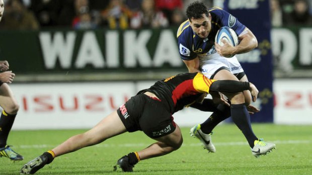 Full of heart: Brumbies workhorse George Smith was prominent in the match.