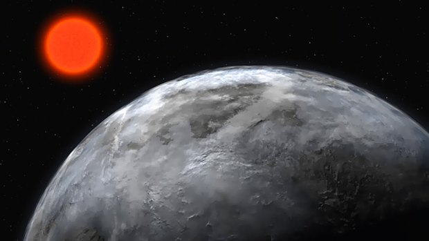 Super earth around Gliese 581 (artist's impression).