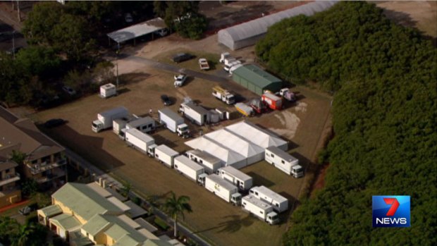 Angelina Jolie's movie production compound at Cleveland. Photo: Seven News.