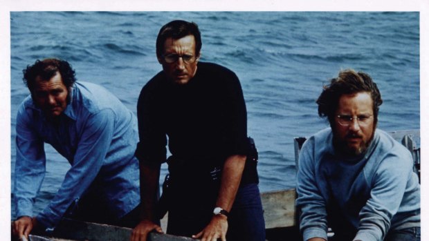 We're going to need a bigger boat: Robert Shaw, Roy Schneider and Richard Dreyfruss in 