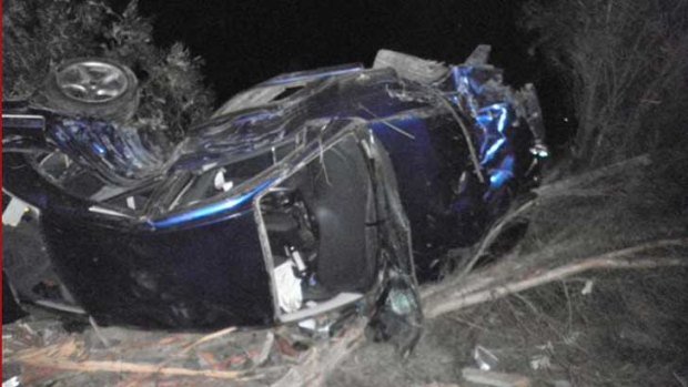 A man is arrested following a spectacular crash in Mount Eliza.