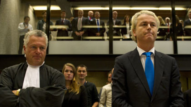 Accused of inciting hatred ... the Dutch anti-Islam MP Geert Wilders goes on trial  yesterday accused of fomenting racial hatred against Muslims.