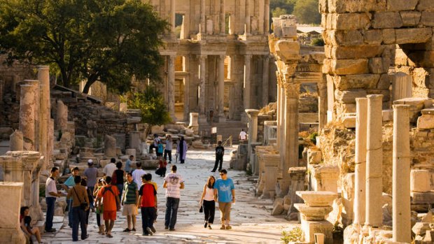 Time to explore: The ancient ruins of Ephesus, in Turkey.