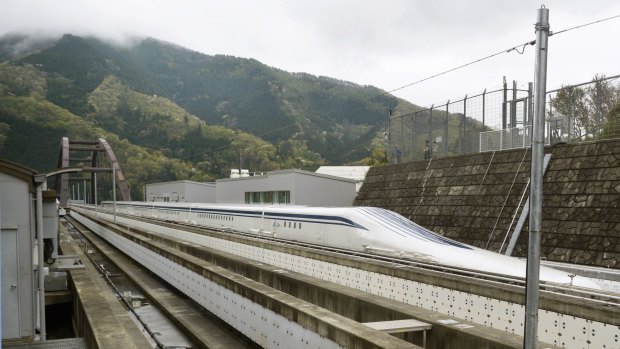 The Japanese maglev train - which is the fastest passenger train in the world - runs on the Maglev Test Line in Tsuru, about 80 kilometres west of Tokyo.