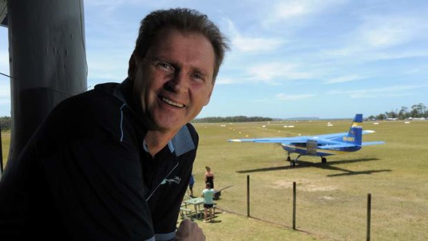 Mayor of the Eurobodalla Shire, Lindsay Brown, at the Moruya airport, which he hopes can be re-developed.