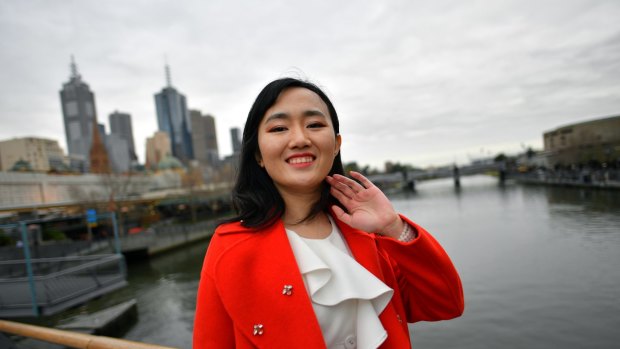 Eva Zhuang was born in Xinjiang but now calls Melbourne home. 'I like the weather,' she says.