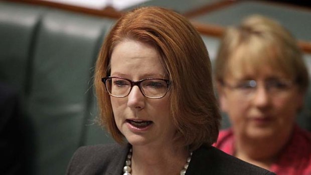 Humanised: Julia Gillard's visible emotion when introducing legislation for DisabilityCare showed her compassionate side and helped improve her popularity rating.