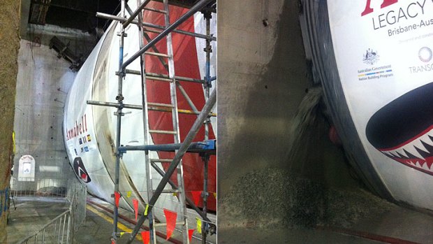 The tunnel boring machine used to deliver the $1.5 billion joint funded Legacy Way tunnel.